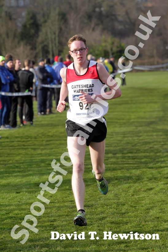 Daniel Johnson (Gateshead) during the 2013 Durham Cathedral Relays senior mens race.